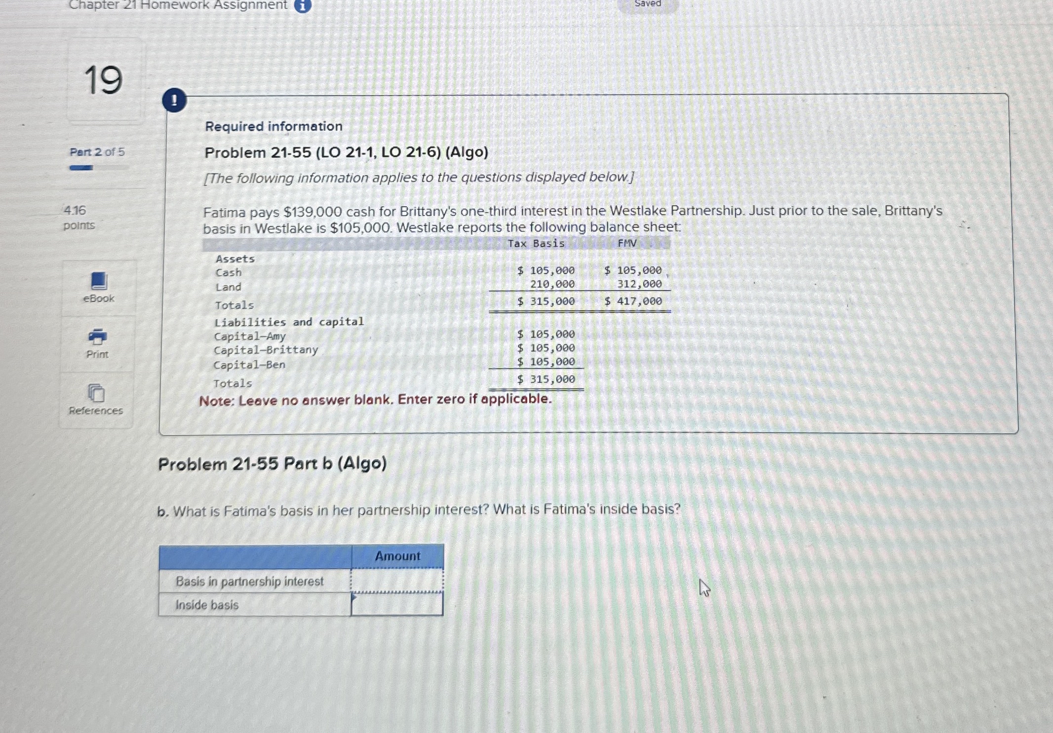  Chapter 21 Homework Assignment 1 Saved 19 1 Part 2 of