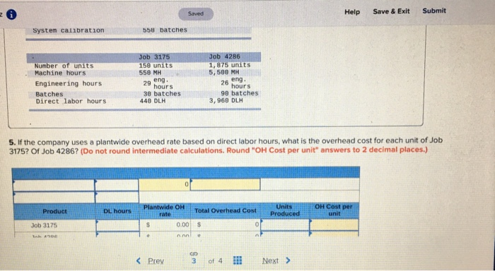  2 Saved Help Submit Save & Exit Submit System calibration 550