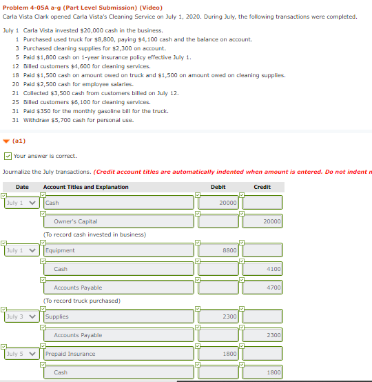 Please answer the worksheet in the same format: Problem 4-05A a-9