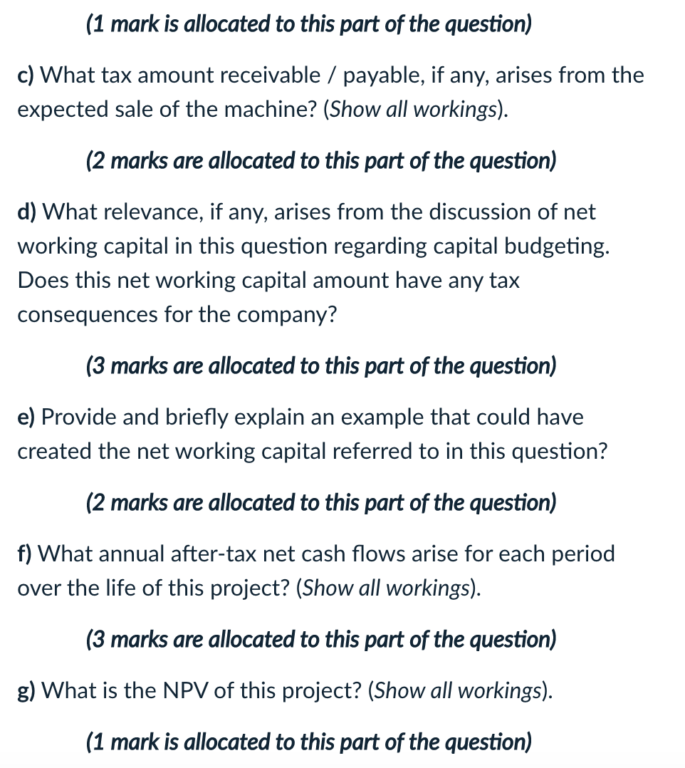 total installed cost of $438 000. The cost of the machine will