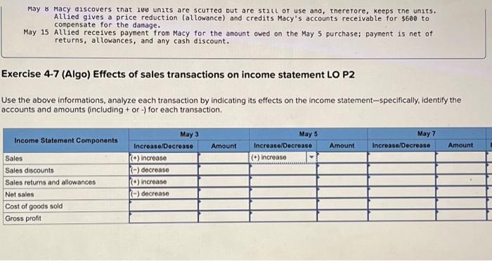 [The following information applies to the questions displayed below.] Allied Merchandisers was