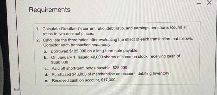 the icon to view the financial statement data.) Read the requirements Requirement