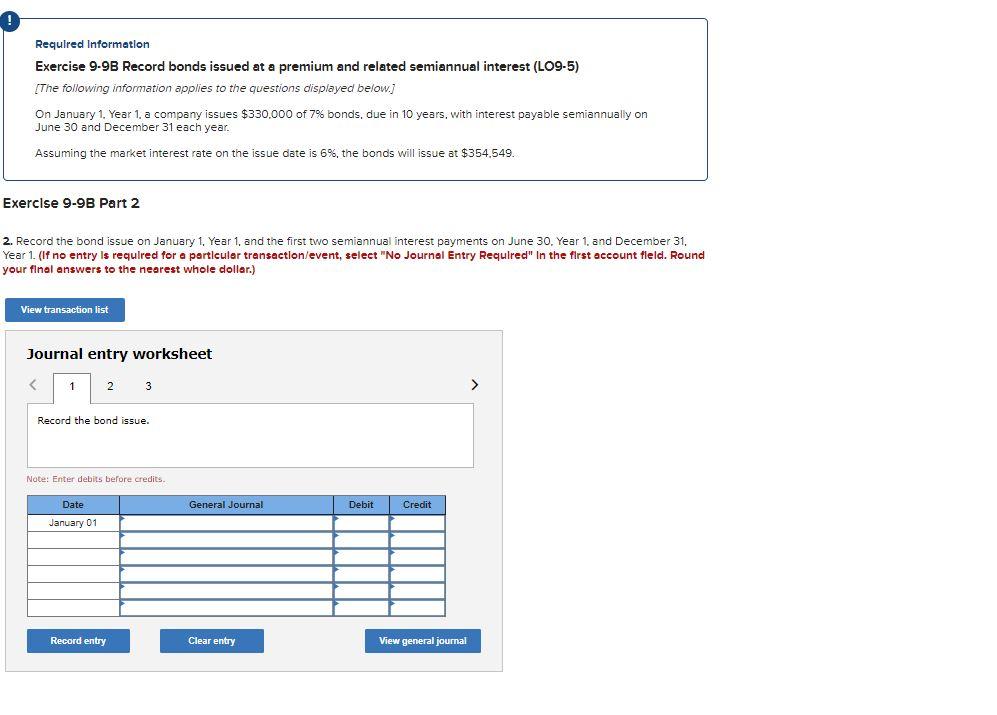 related semiannual interest (LO9-5) [The following information applies to the questions displayed