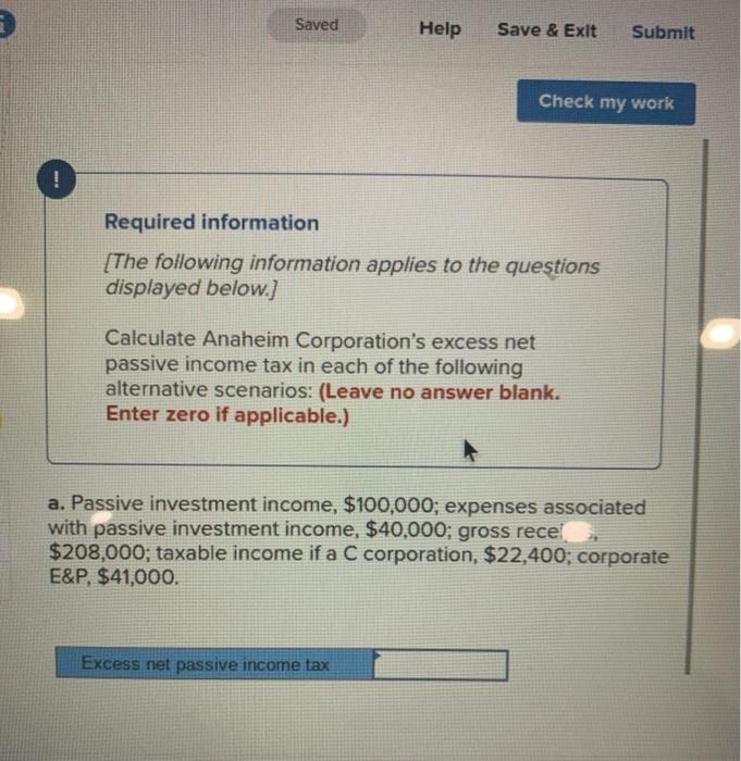  Saved Help Save & Exit Submit Check my work ! Required