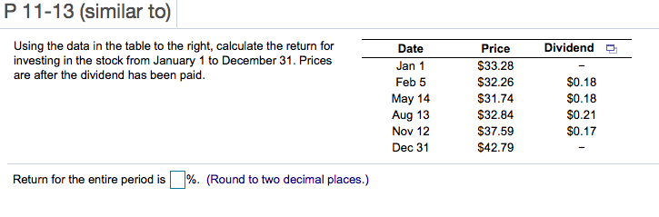  P 11-13 (similar to) Using the data in the table to