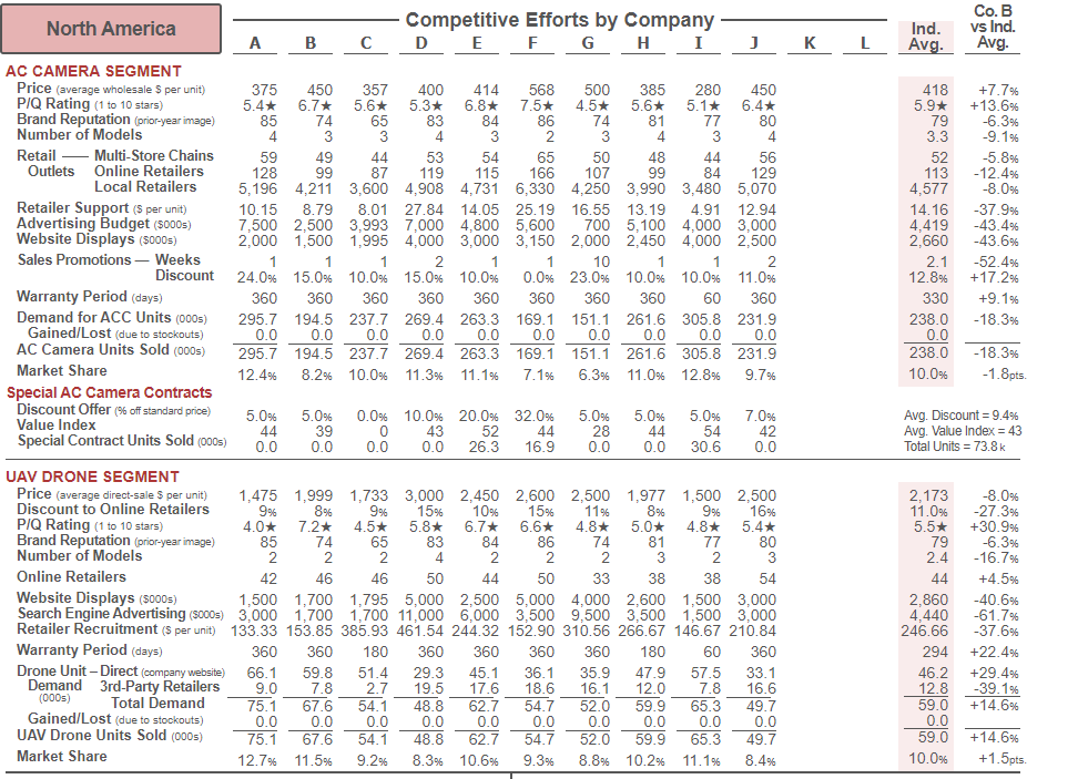 Create a section describing the companys strategic vision for B. North America