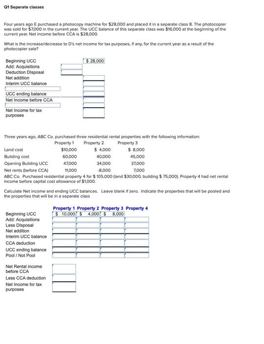 detailed step-by-step answer please Four years ago E purchased a photocopy machine