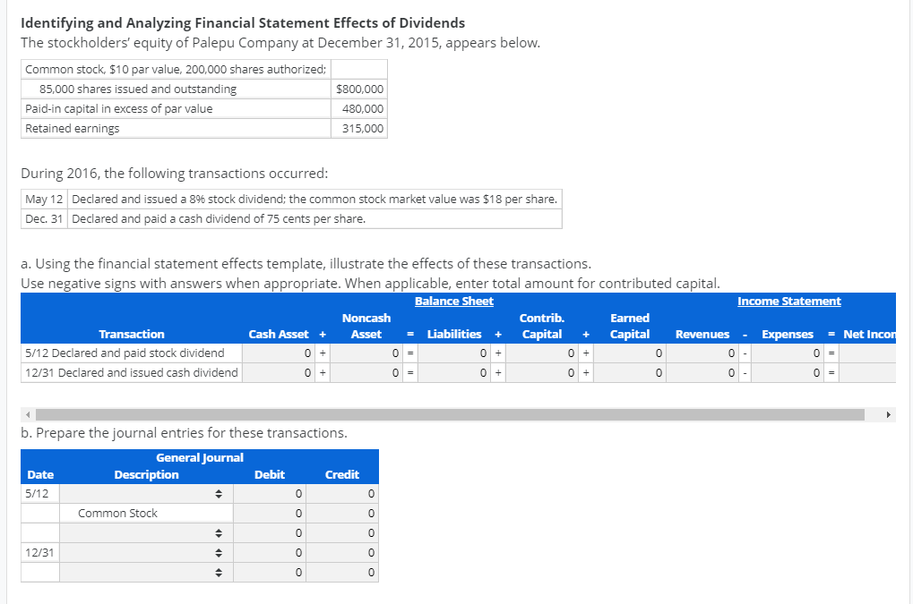 Section B drop-down option are Cash, Common Stock, Additional Paid-in Capital, or
