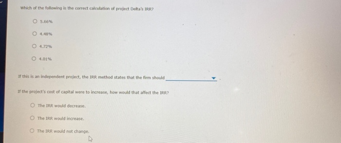 internal rate of return (IRR) refers to the compound annual rate of