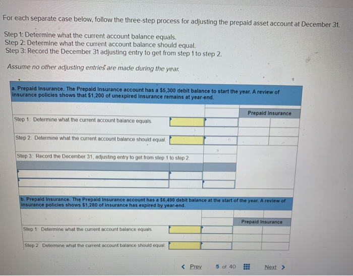 need help For each separate case below, follow the three-step process for
