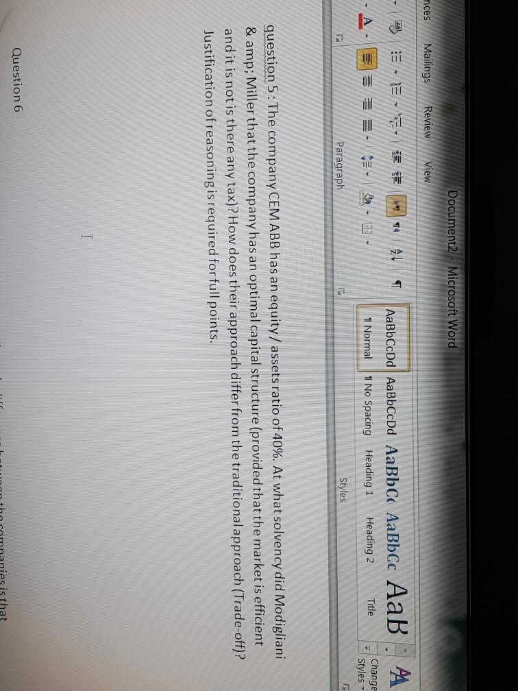 Document2 - Microsoft Word nces Mailings Review View 1 A CT