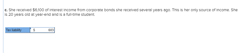 2018, Sheryl is claimed as a dependent on her parents' tax return.
