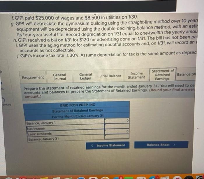 in exchange for $180,000 cash on VOI b. GIP purchased a gymnasium