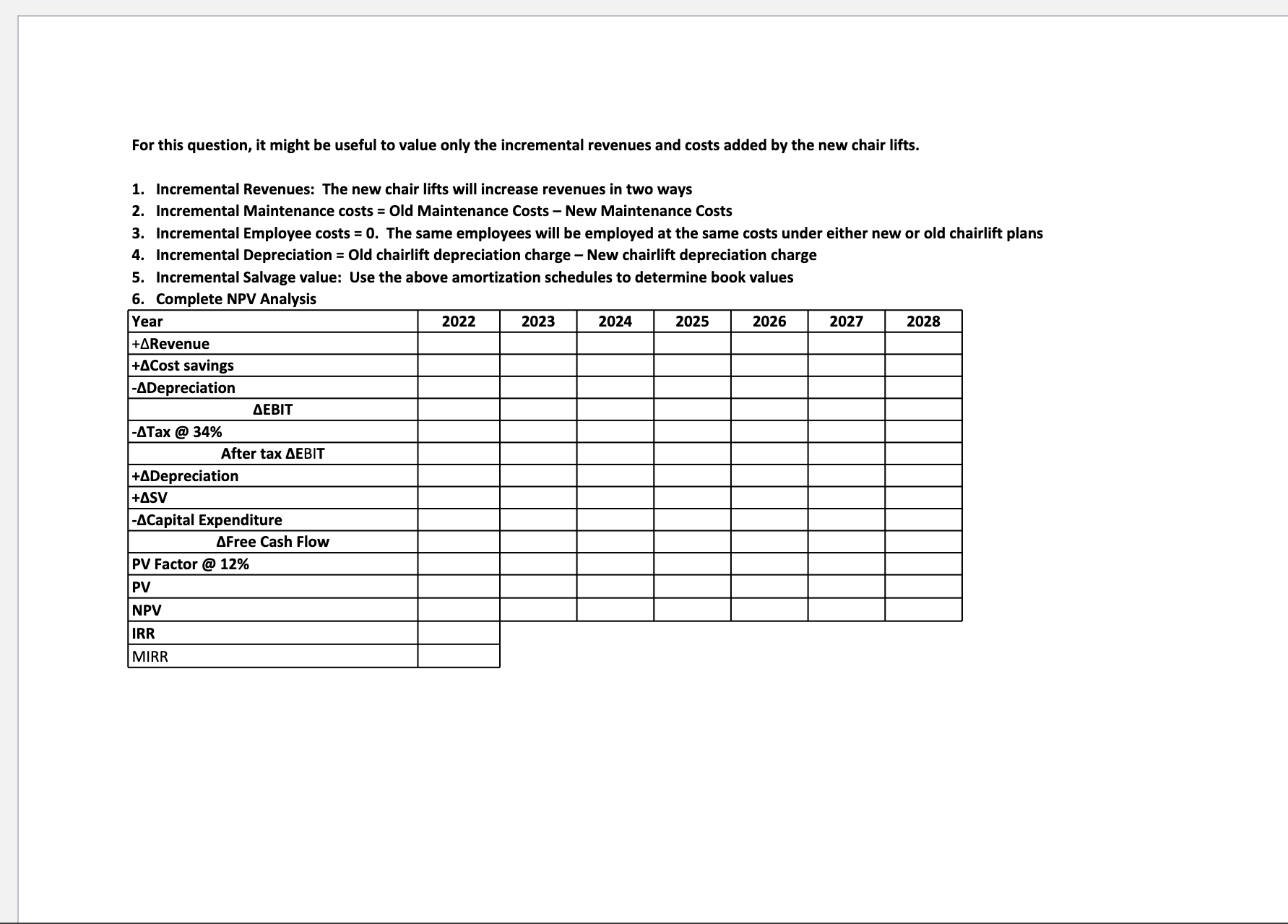  For this question, it might be useful to value only the