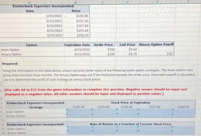  Using the information in the table above, please calculate dollar value