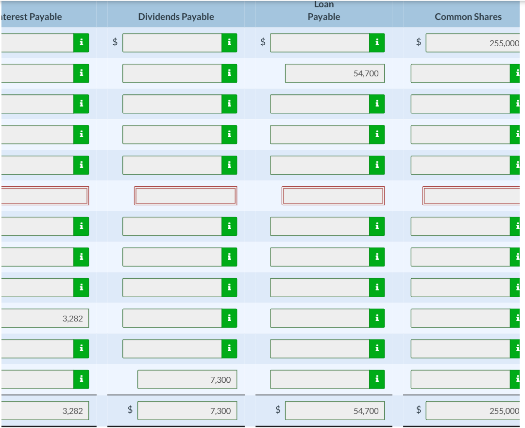 11. 12. Total Accounts Receivable $ Inventory $ Prepare a statement of