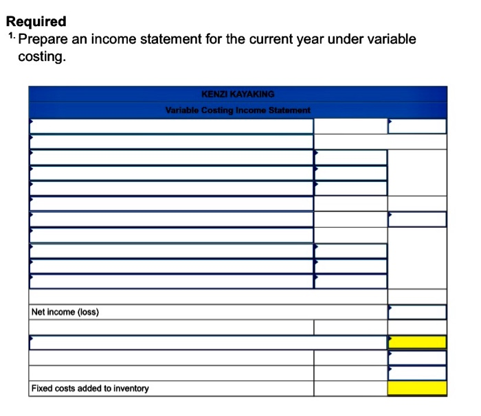 each. At this first year-end, the company reported the following income statement