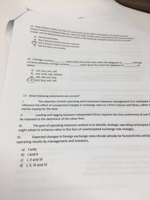 a firm What type of international risk exposure measures the change exchange