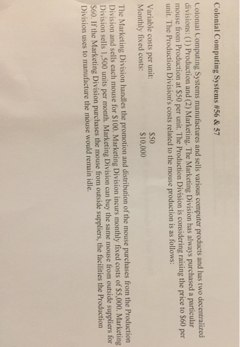  Colonial Computing Systems #56 & 57 Colonial Computing Systems manufactures and