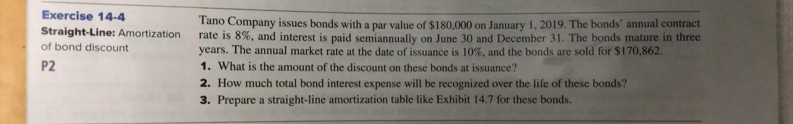 This is the exhibit that speaks to the problem. Exercise 14-4