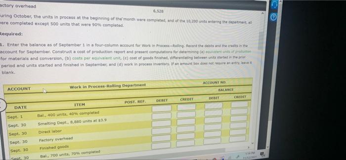of Production Reports Pittsburgh Aluminum Company uses a process cont system to