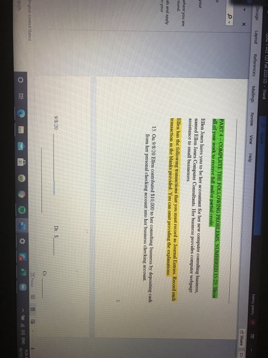  LETA 122 Fall 202002) - Word Design Layout References Mailings Review