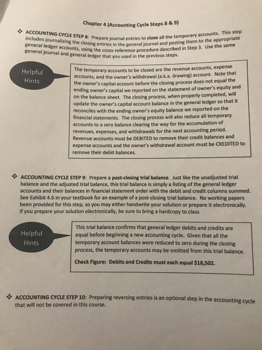 BRAP Accounting Cycle (Step 8 & 9) Chapter 4 (Accounting Cycle Steps