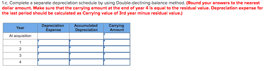 at a cost of $9,000. The estimated useful life was four years,