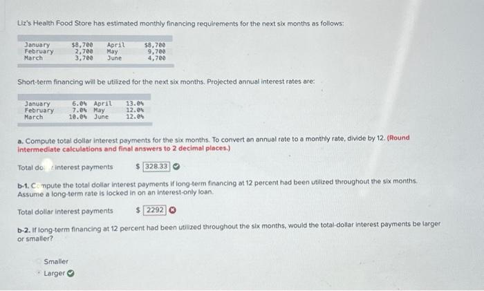 Please answer part b.-1 (has a red highlight) Uiz's Health Food Store