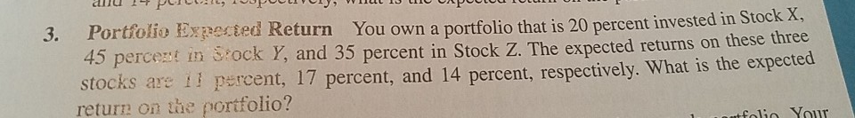 the expected return and standard deviation for the two stocks: Probability ofRate
