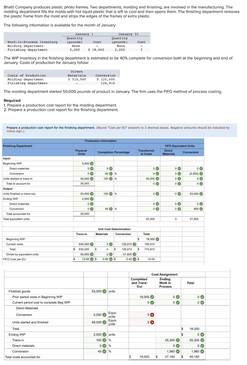 ONLY ANSWER THE TWO WRONG XX Bhatti Company produces plastic photo
