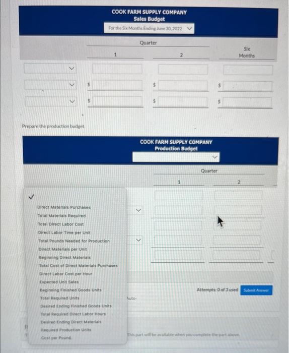 following data are availabie for preparing budgets for Snare for the first