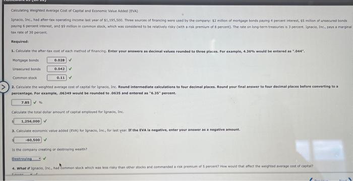 I need help finding the EVA for #4. Caisulating Weightes fiverage Cose