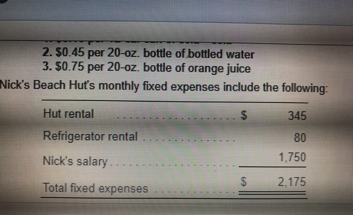 contribution margin he could generate from refrigerated drinks each day? 2. To