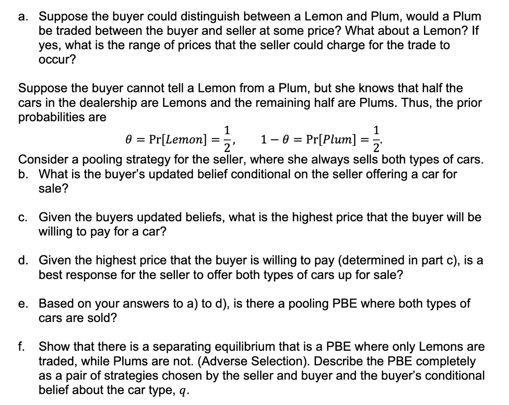 part f and g A prospective used car buyer has $3,200 value