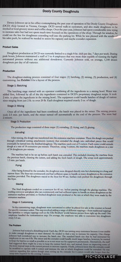 Dooly County Doughnuts Case study Please note that same case is posted