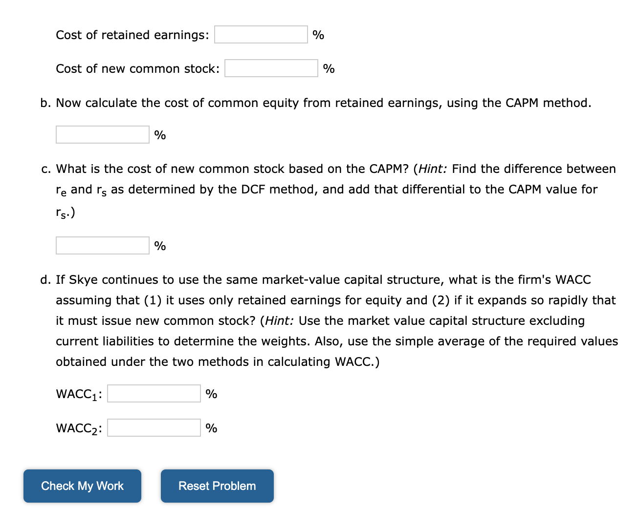 $2.65. The common stock sells for $60.00, last year's dividend (D0) was