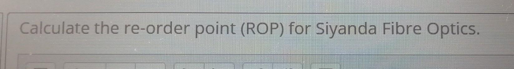 Fibre Optics orders 500 drums per order and they have to wait