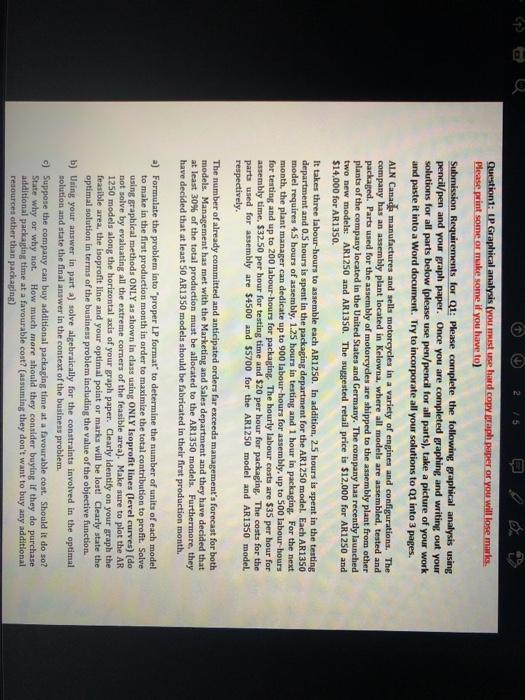 need help in part C Questiont: IP Graphical analysis (you must use