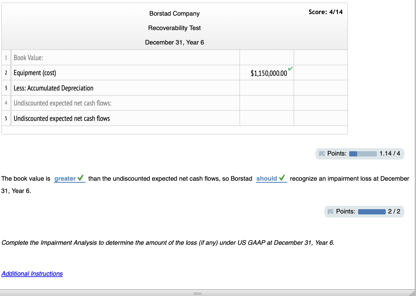 products, Borstad believes that its equipment may be impaired and will have