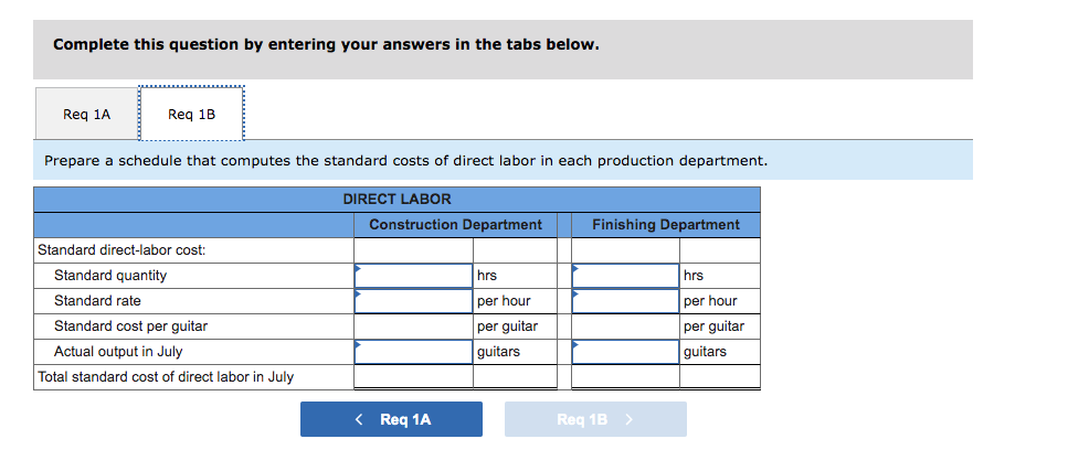 Company manufactures guitars. The company uses a standard, job-order cost-accounting system in
