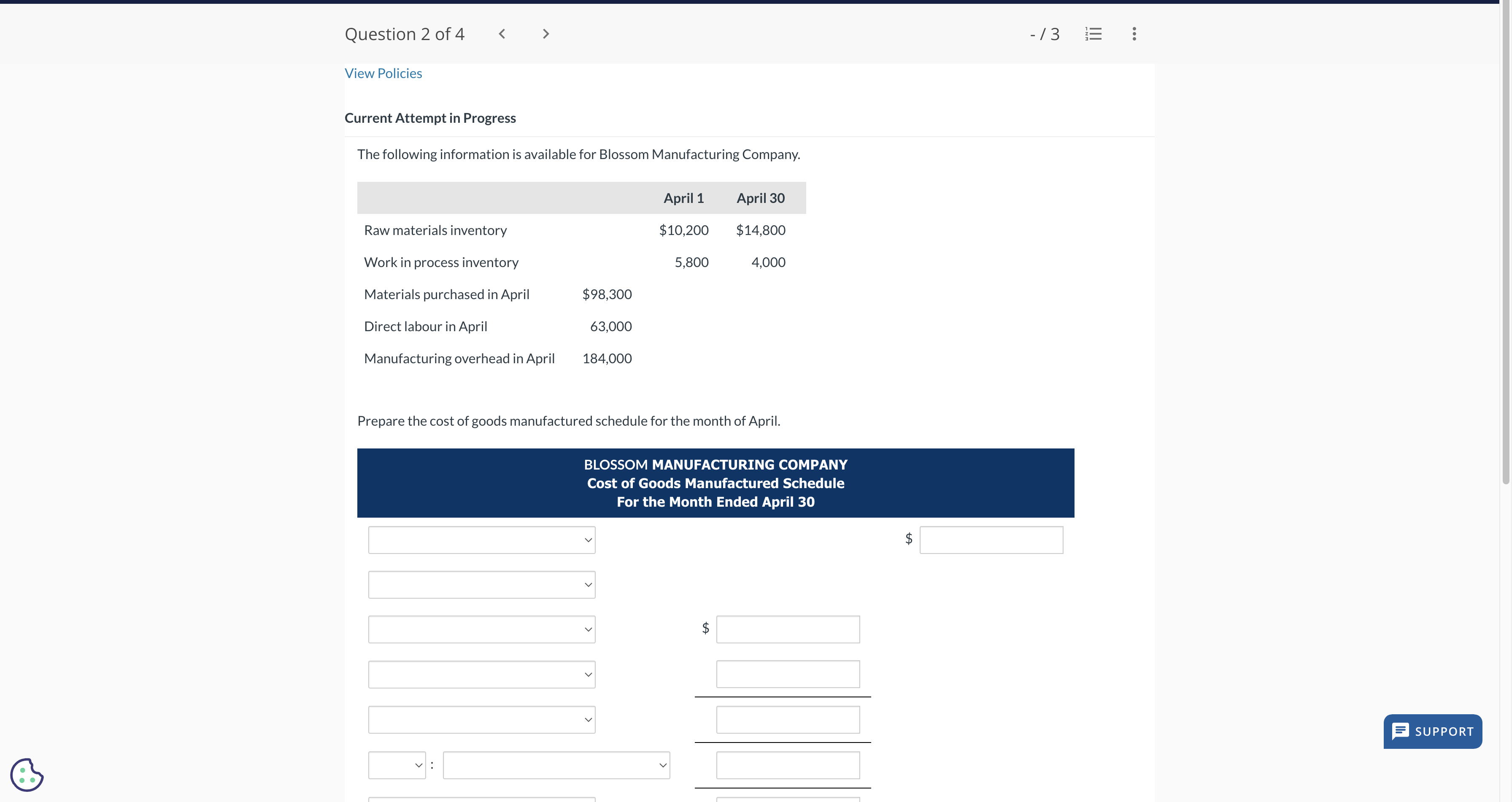  View Policies Current Attempt in Progress The following information is available