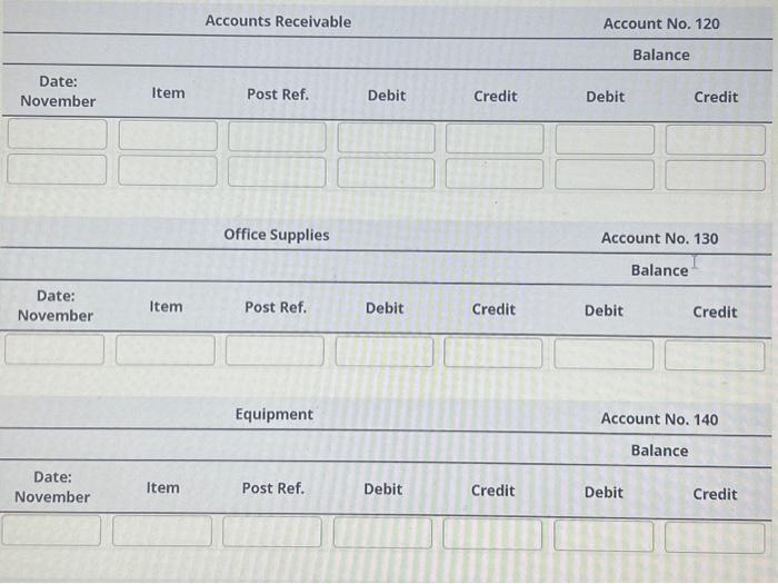 General Ledger. For "Post Ref." enter J1. JDC Engineering \begin{tabular}{|c|c|c|c|c|c|c|} \hline \multicolumn{5}{|c|}{