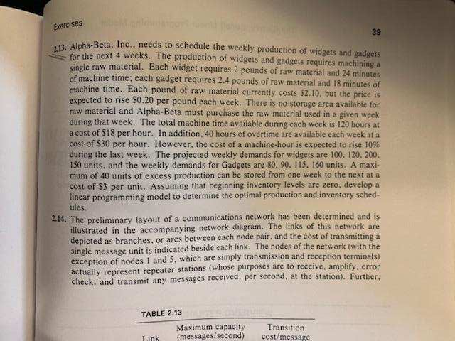 Can you solve (2.13) without a spreadsheet or technology. Just show the