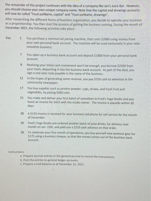  just need help for general ledger and trial balance based on