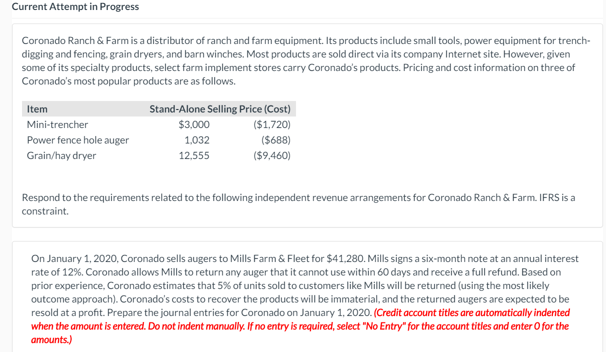  Current Attempt in Progress Coronado Ranch & Farm is a distributor