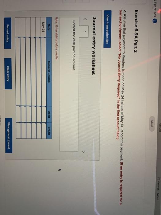 to Readers. May 30 Sells all books purchased on May 2 (less