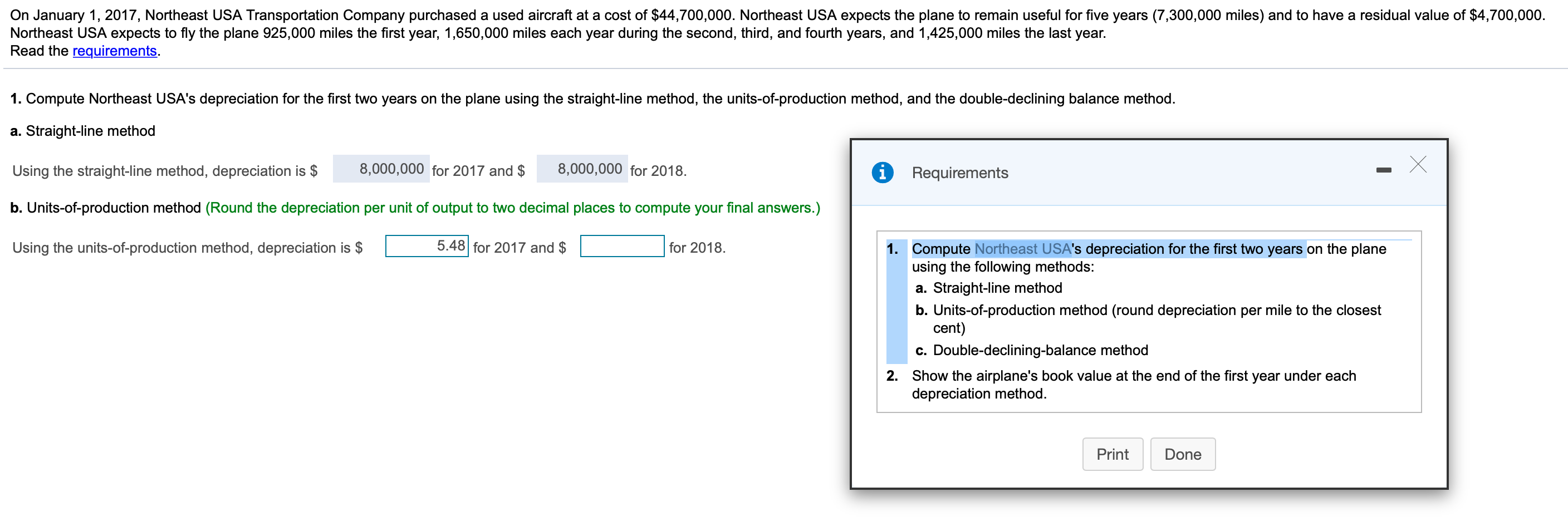 please explain how to get part b. Ive been using (Asset value