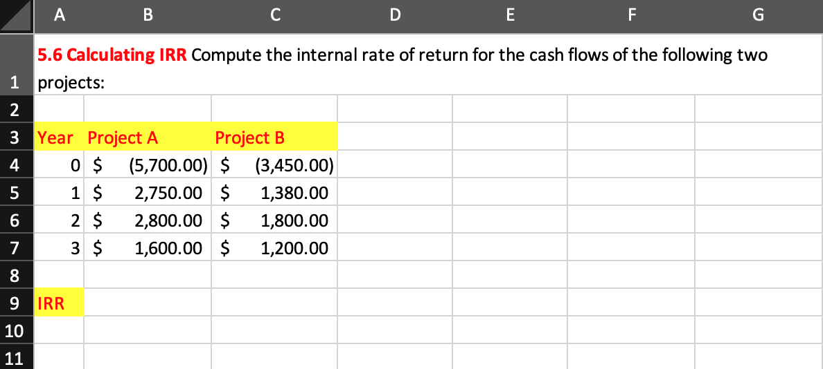 Could someone please show me how to solve this using excel? I