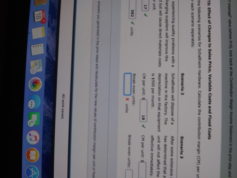  what is the break even units Yintercept" value (where X 0),